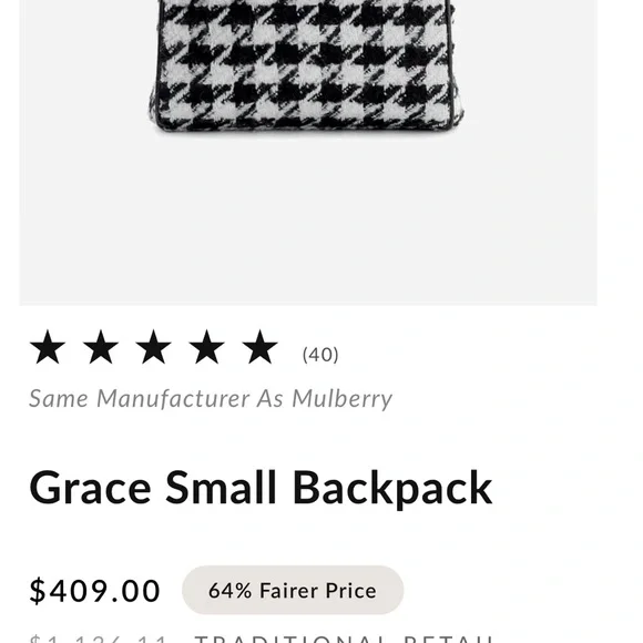 BNIB Parisa Wang Grace Small Backpack - Picture 4 of 7